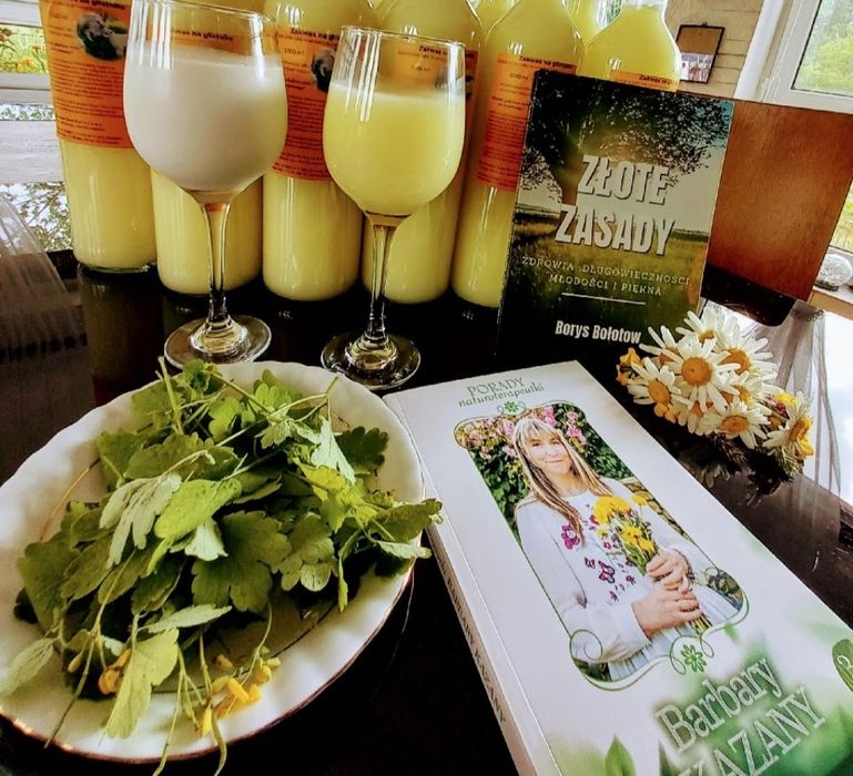 1L.zakwas enzymy Bołotowa wg Barbary Kazana.kozia serwatka I glistnik