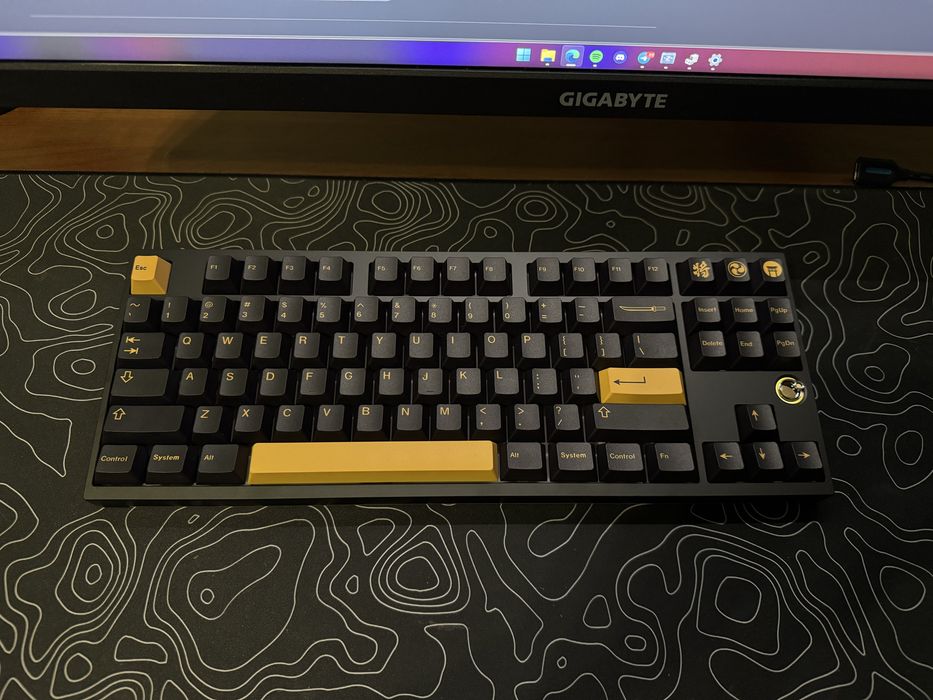 Кейкапи Samurai Black Gold | Cherry профіль PBT