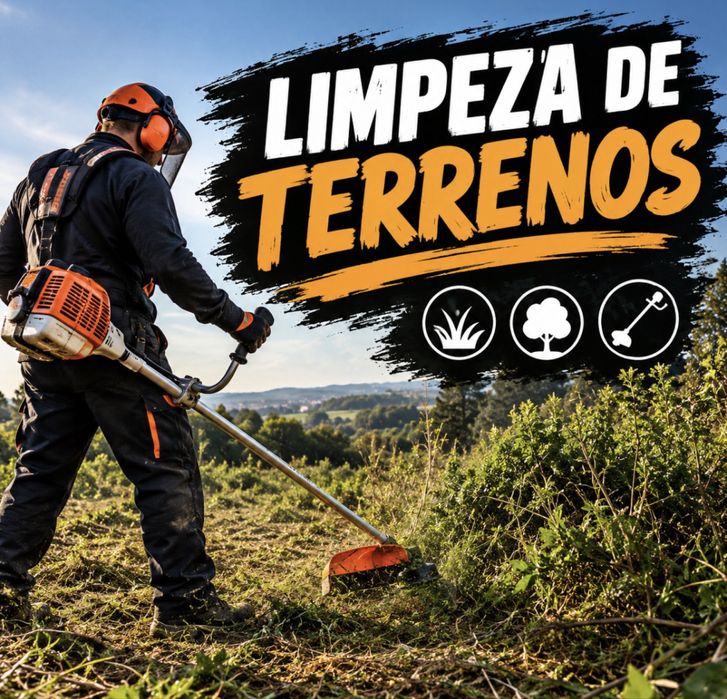 Limpeza de terrenos com roçadora