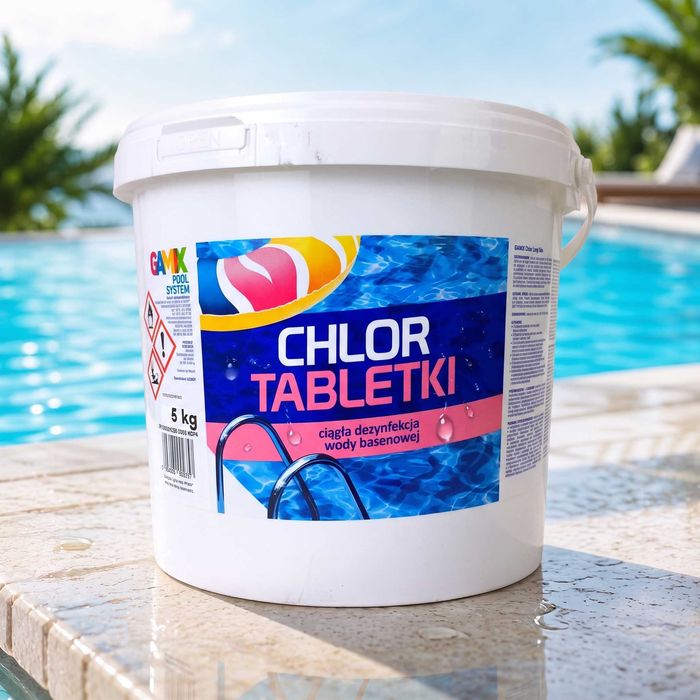 Chlor Tabletki 200 g - 5kg -25 szt. GAMIX Chemia Basenowa Chemia do Basenu