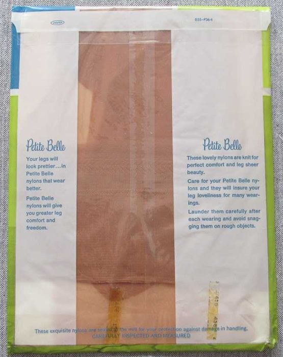 Oryginalne pończochy nylonowe rozm. 10 1/2, lata 70te, jasny brąz, RHT