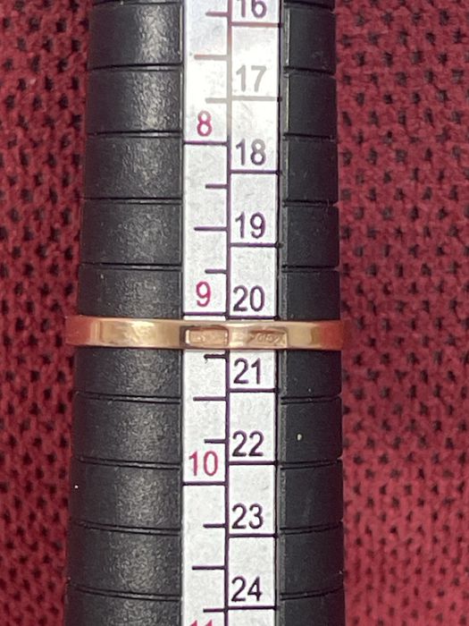 Złoty Rosyjski Pierścionek z Kamieniem Złoto 583