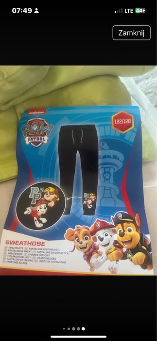 Spodnie dresowe paw  patrol