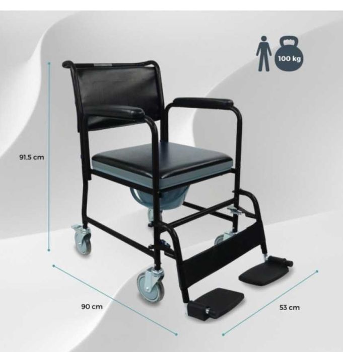 Cadeira de banho e rodas multifunções