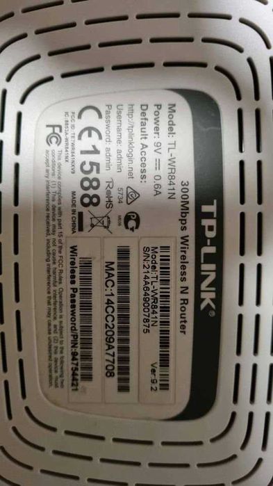 Router WiFi tp-link TL-WR841N