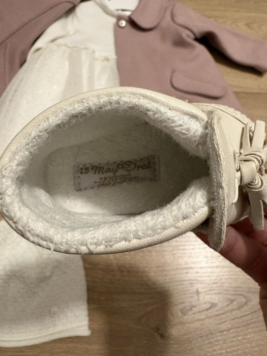 Zestaw komplet do chrztu dla dziewczynki sukienka płaszczyk Mayoral