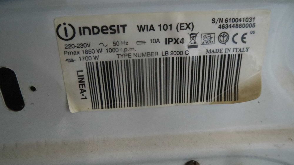Іграшка пральна машина WIA101 запчастини PWSC 6108W Indesit WIL62 дітя