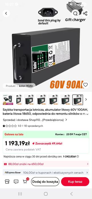 Bateria 60v 90ah