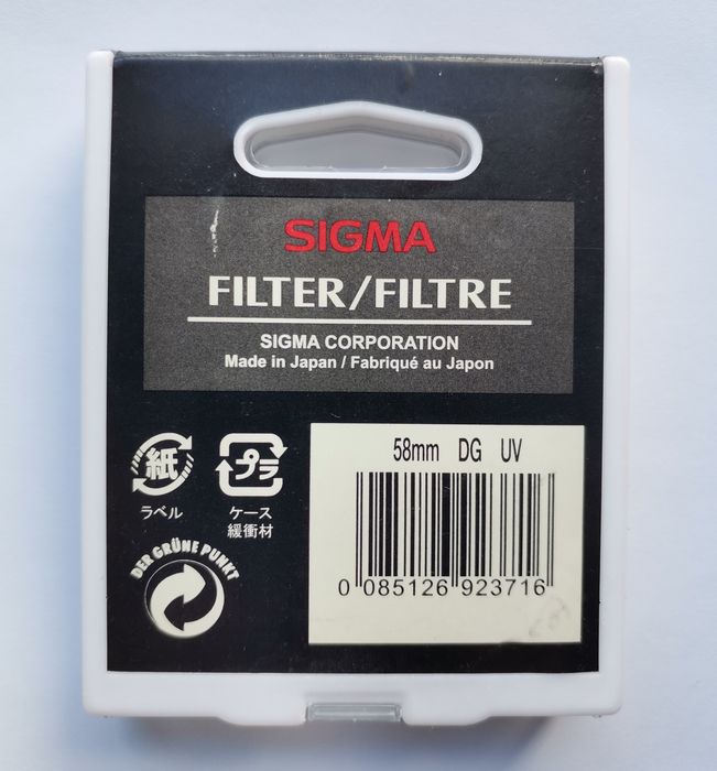 Filtro DG UV 58mm Sigma Japan