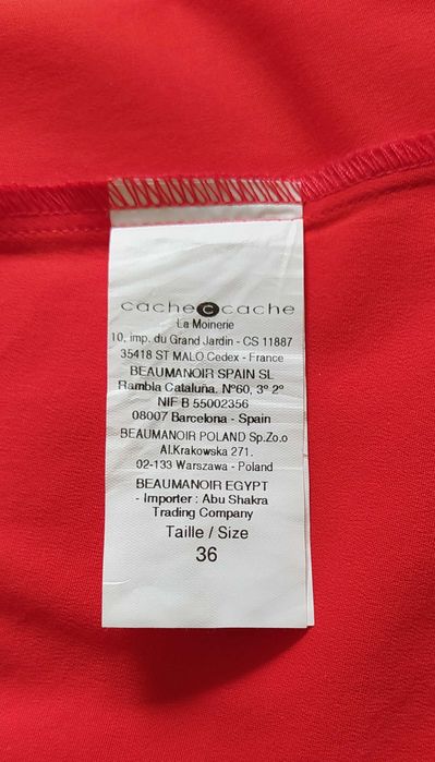 Bawełniana sukienka Cache Cache. Pomarańczowa, rozmiar 36/S.