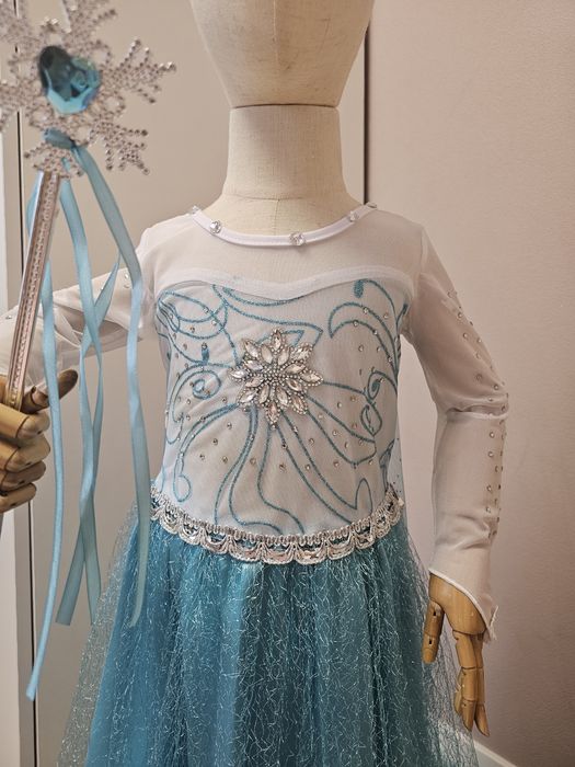 Сукня дитяча Ельза з рукавом платье Эльзы холодное сердце Frozen 110
