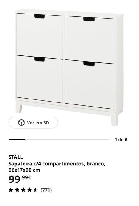 Sapateira Branca  IKEA
