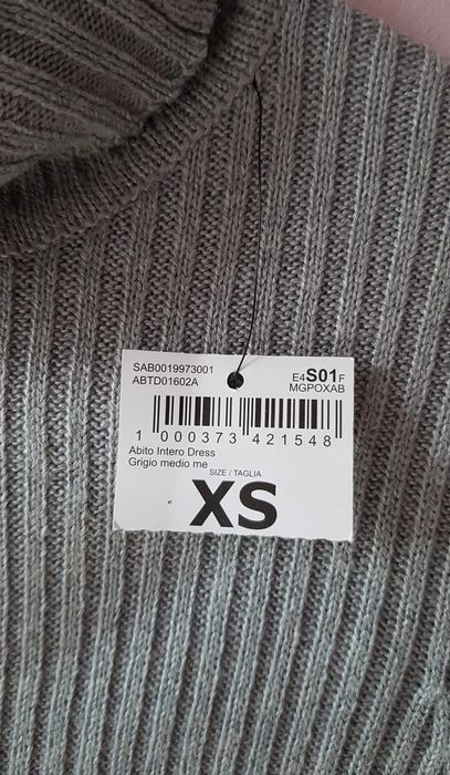 Sukienka XS sweterkowa golf dzianinowa