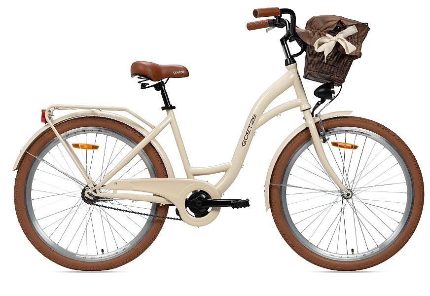 Rower miejski damski Goetze Style 26 cali 1b Kremowo PROMOCJA -5%