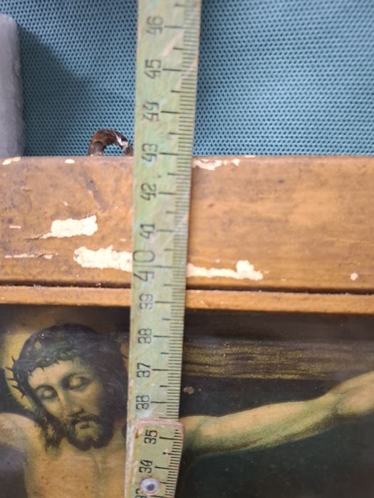 Chrystus na krzyżu obraz religijny vintage