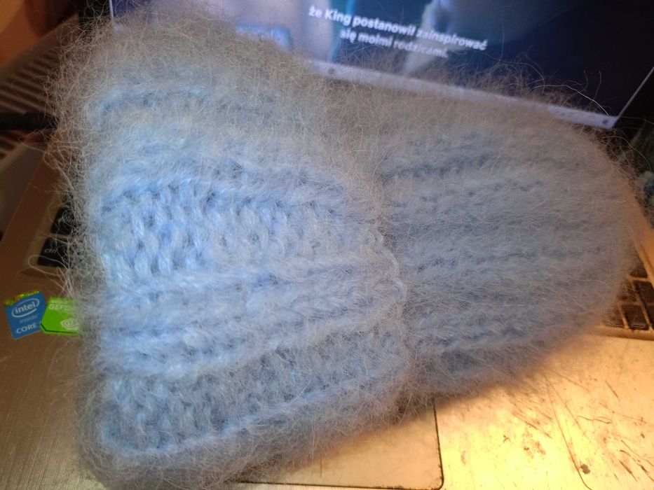 Czapka z alpaki i wełny merinosa błękitna