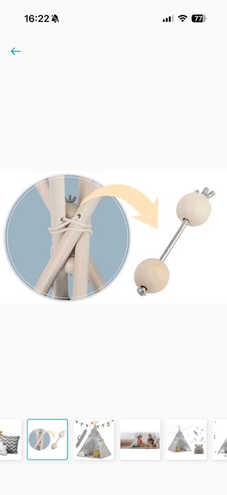 Namiot dziecięcy tipi 165 cm