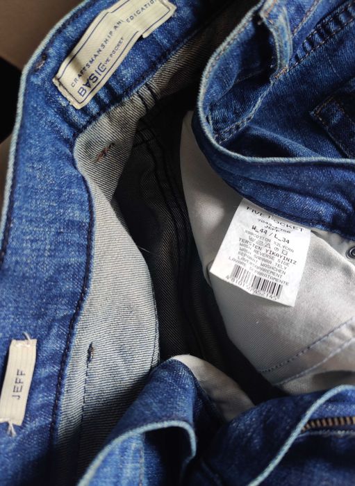 Джинсы Basic five pocket jeans Germany w44 stretch navy.