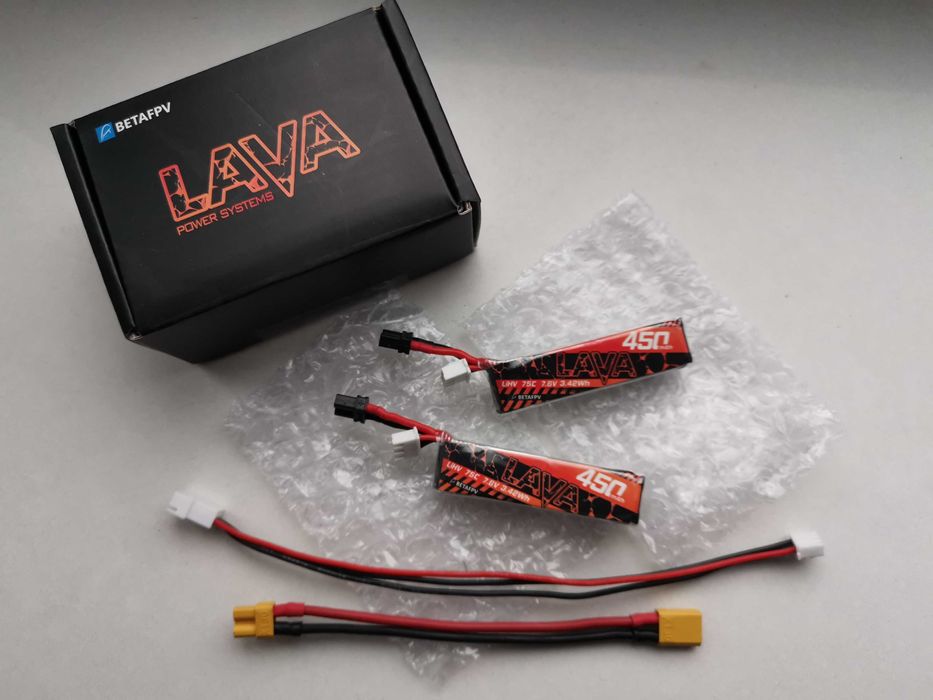 2x Akumulator LIHV BetaFPV LAVA 450mAh 75C XT30 2s z krótkim BALANSEREM