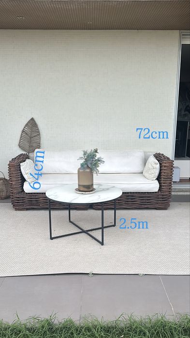 Sofa exterior em Rattan