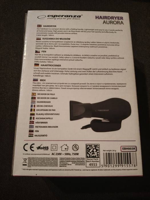 Suszarka Esperanza Aurora Nowa