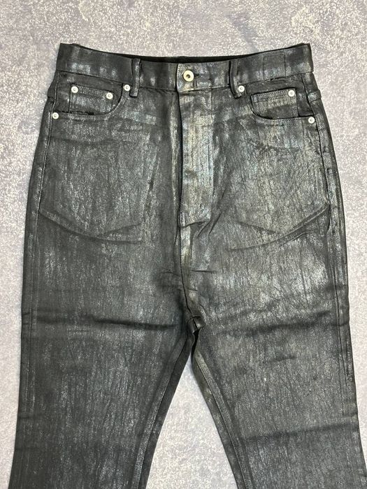 Rick Owens flared waxed jeans клеш кльош
