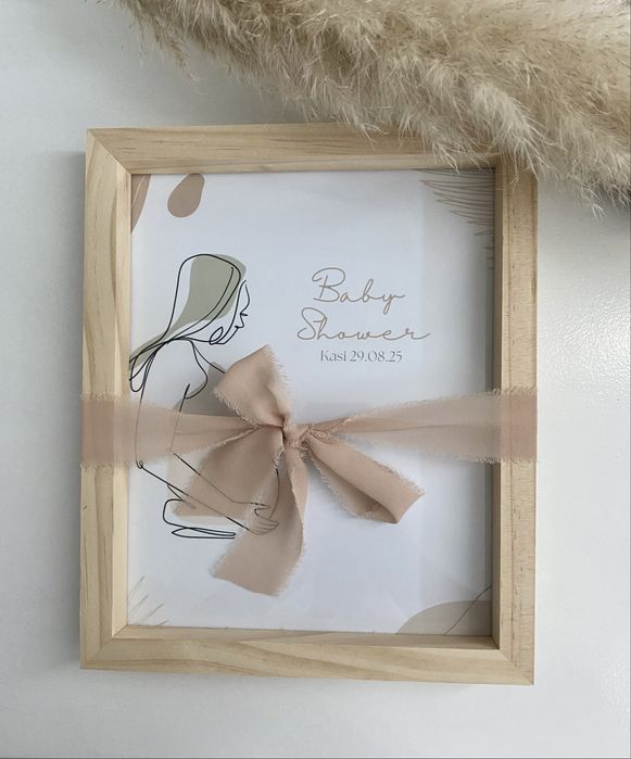 Ramka na baby shower, personalizowana.