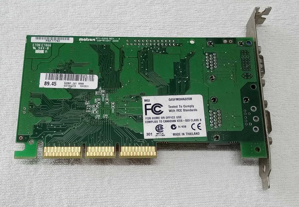 [PC Vintage] Placa Gráfica Matrox Millennium G450 32MB