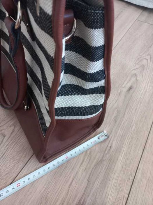 Jasper Conran torebka do ręki na ramię pasy bawełna juta