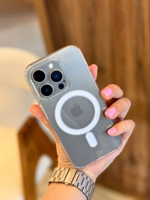 Чохол iPhone 15 Pro Max з MagSafe прозорий чехол Айфон 15 про макс з магсейф