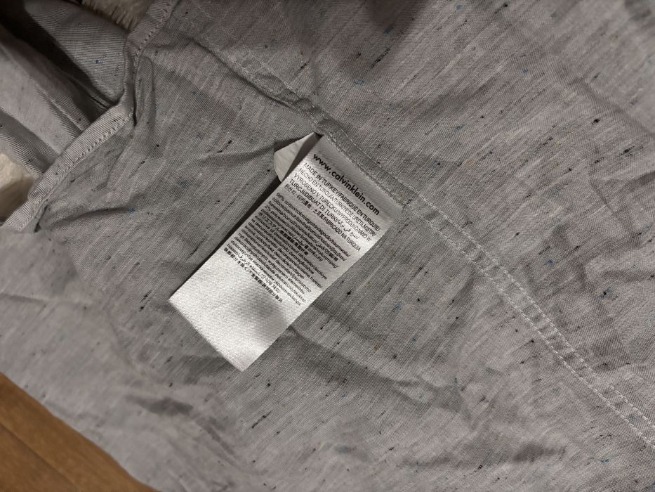 Szara koszula Calvin Klein Fitted