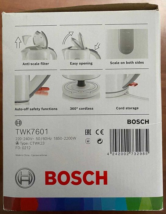 Електрочайник BOSCH TWK7601