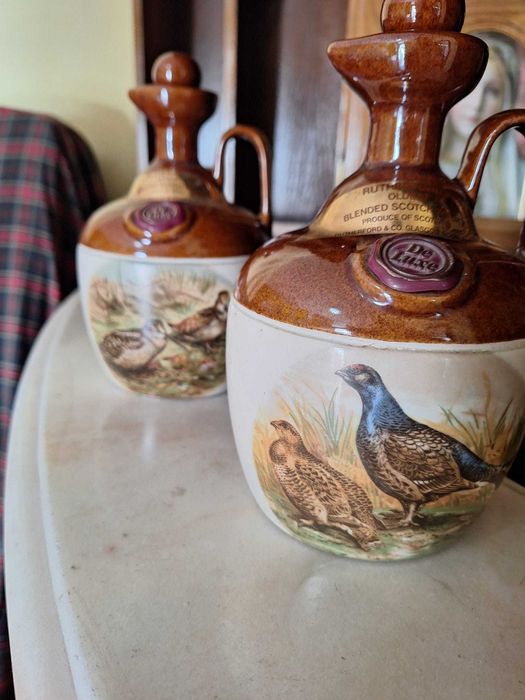 2 Empty Rutherford's Oldest Blended Scotch Whisky Decanters (De Luxe)