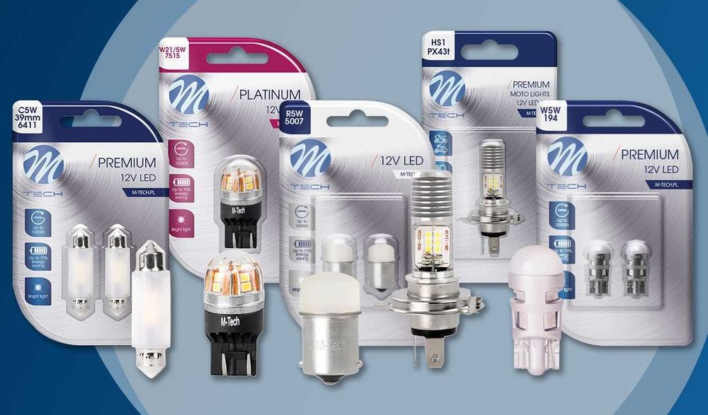 Lâmpadas LED M-Tech H7 H4 HB3 HB4 W5W Canbus