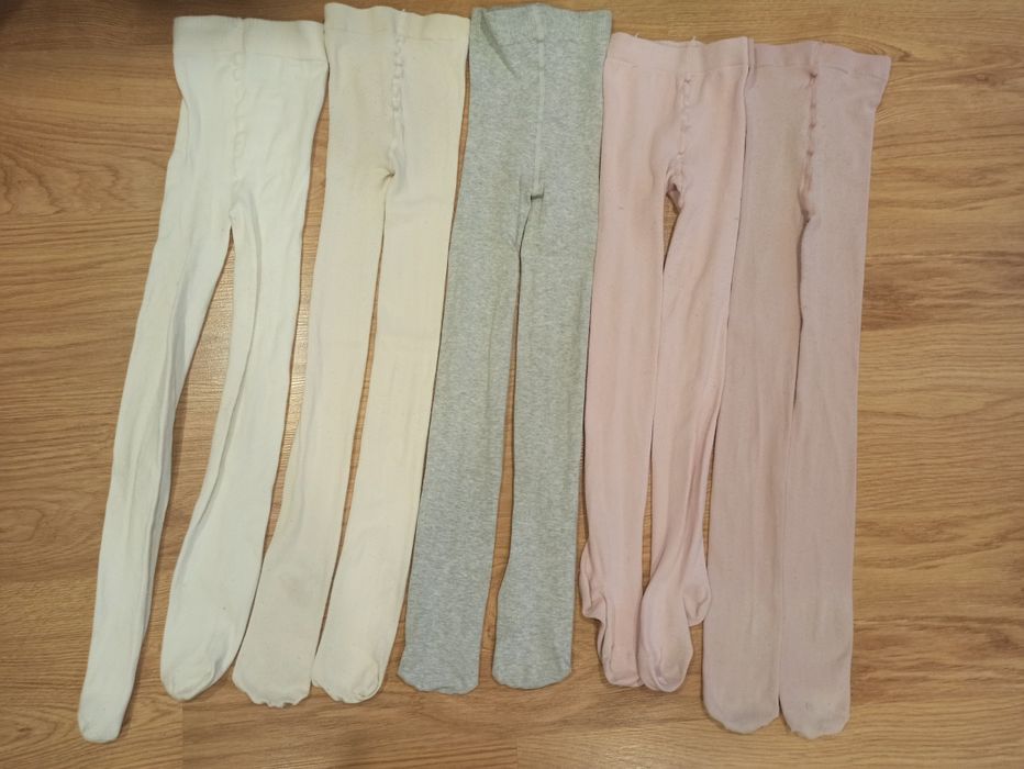 Zestaw 5 szt. Rajtki rajstopy H&M 122/128