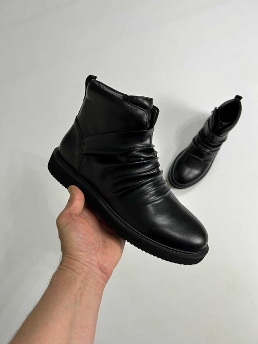 Черевики козаки чорні ботинки черные казаки Indie sleaze Hedi Slimane