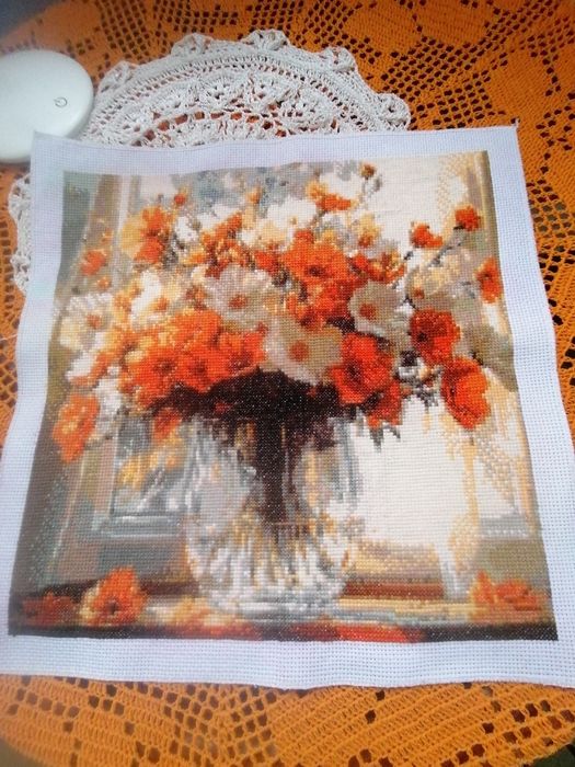 Obraz wyszywany krzyzykami