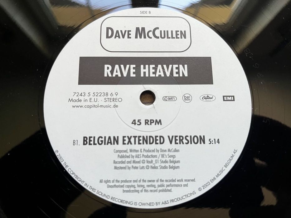 Dave McCullen - Rave Heaven VG-/VG Hard Trance
