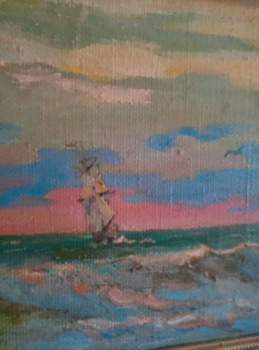 Закат на море. Холст-масло 80*60 см.