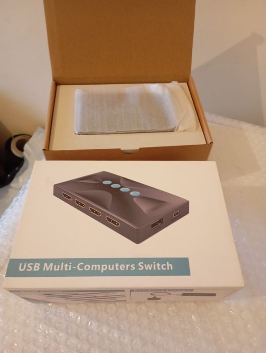 Przełącznik KVM 4-portowy MT-VIKI HDMI/USB - Idealny do pracy!