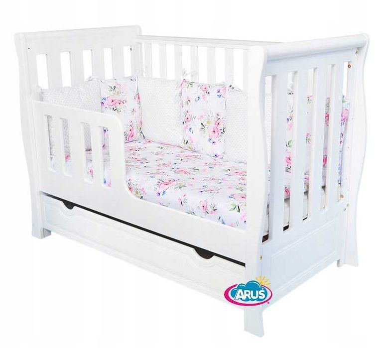 Łóżeczko drewniane dziecięce z szufladą, tapczanik MEGAN