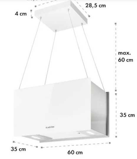 Вытяжка островная Klarstein Kronleuchter L 60 см