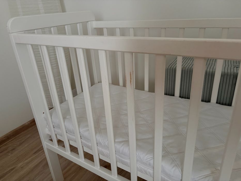 Mini Łóżeczko dostawka na kółkach woodies side crib 90x40