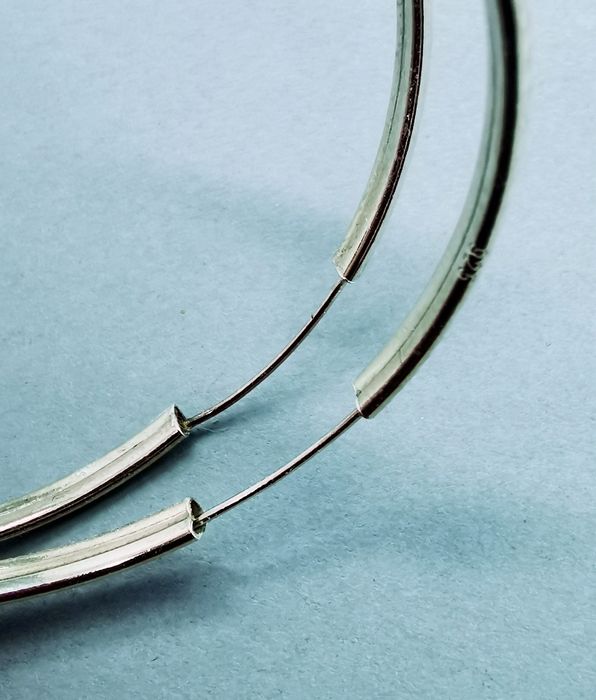 Kolczyki srebrne 925, duże koła, grawerowane