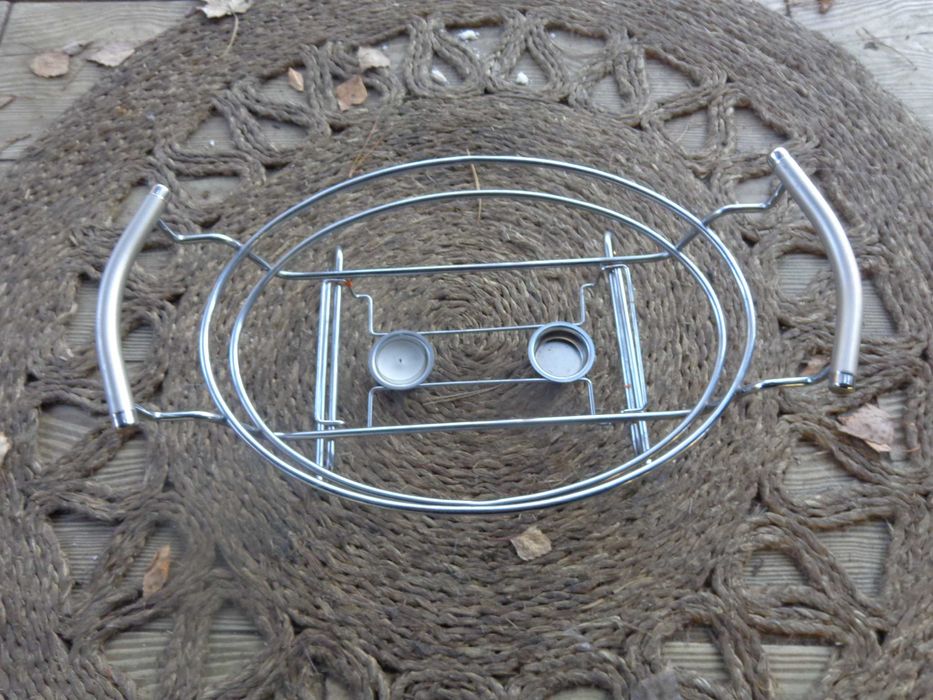 Podgrzewacz owalny metalowy na 2 świeczki