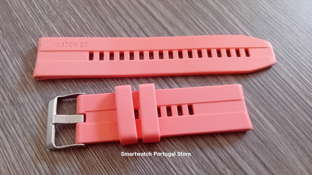 Bracelete 22mm em silicone, WATCH GT (Nova) Rosa