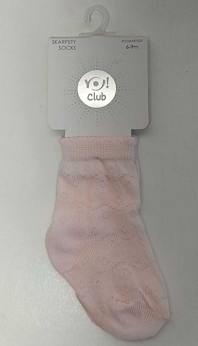 YO! Skarpetki bawełniane dla dziewczynki rozmiar 6-9 miesięcy  3 pary