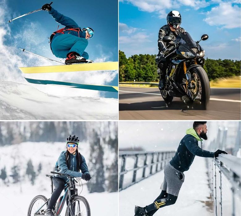 Rękawiczki sportowe zimowe dotykowe do biegania unisex rozmiar S