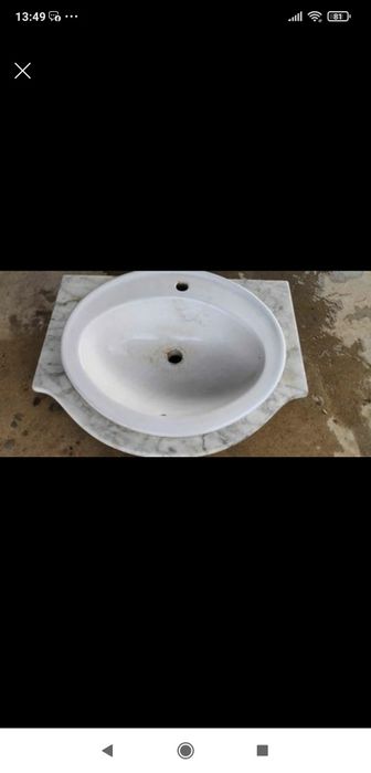 pio lavatório com tampo em pedra