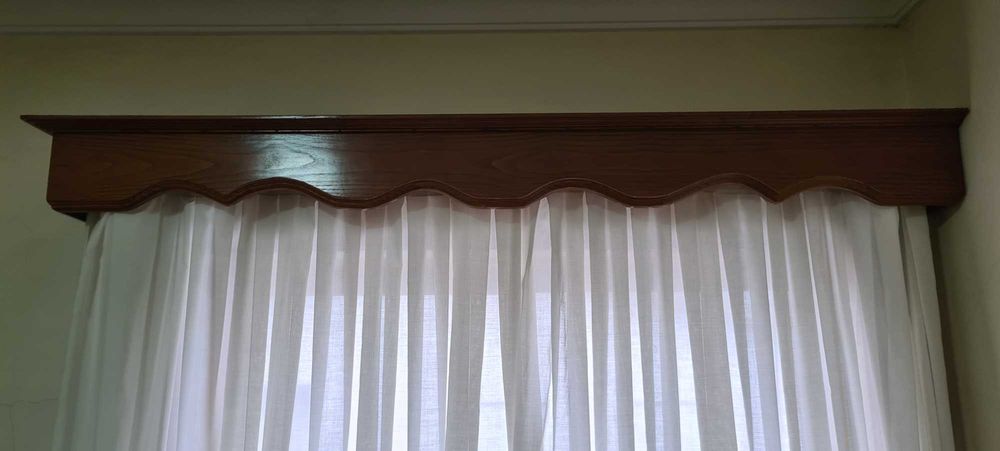 6 Sanefas maciças com Calha Dupla